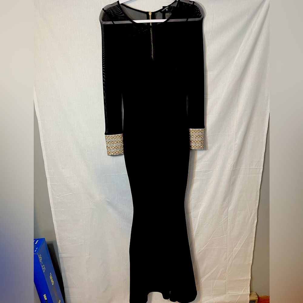 Fashion Nova black Dress, long, Size Small